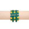 Set 5 Enameled Mix Yellow - Green Bracelets